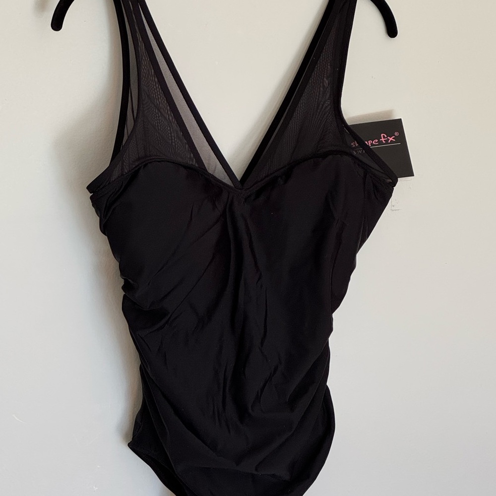 Shape FX Black Women Swim One Piece